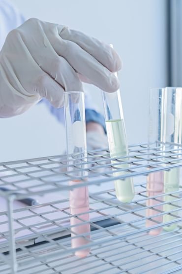 Instrument panel and sample preparation area in laboratory
